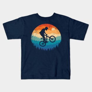 Mountain Biking Retro Kids T-Shirt